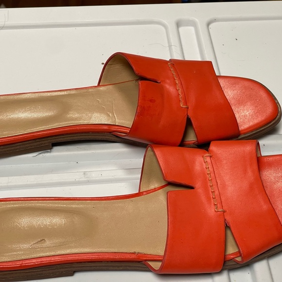 Nine West Women's Orange Leather Sandals, Size 8 - Picture 2 of 3